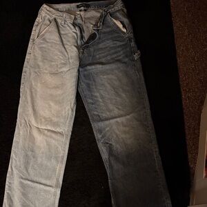 Aeropostale Men's Two-Tone Washed Jeans in Light and Dark Blue